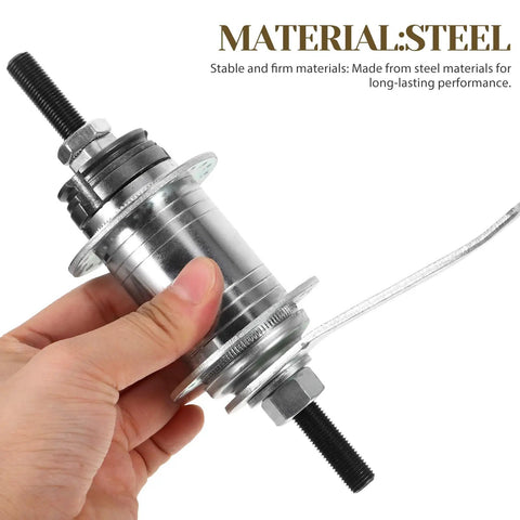 Hand holding Rear Hub Replacement Assembly With Bearings For Bike Coaster Brake 36 Holes Steel MTB Rear Hub Part Upgrade