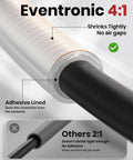 Pro Grade 4:1 Heat Shrink Tubing Kit With 3.54 Inch Extra Length, 200 Pcs Adhesive Lined Dual Wall Waterproof Tubing illustration
