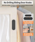 2 Pack Self Stick Door Handles 4 Inch Aluminum Alloy Flat Finger Pulls Rust Resistant No Drill Cabinet Knobs on sliding door