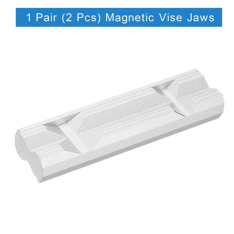 5 Inch Aluminum Vise Jaws With Magnetic V Type Soft Rubber Pads Built Tough And Durable For Wood Plastic Tubing And Plumbing