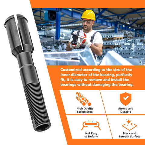 Dasen inner cam bearing installer and puller tool for Harley Twin Cam engines, steel threaded shaft.