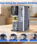 Compact Countertop Instant Hot And Cold Water Dispenser Featuring Premium Reverse Osmosis Filtration And A Slick Built In Tea Infuser For No Sweat Fresh Brews Whenever You Need A Quick Sip with easy setup for versatile drinking.