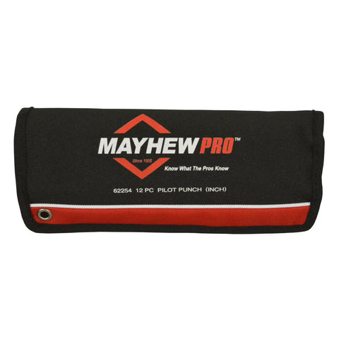 Pilot Punch 12 Piece Set In A Kit Bag With Black Oxide Finish For Driving And Removing Roll Pins Made In USA Includes Rounded End Design