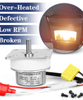 Auger Feed Motor Replacement For Fireplaces And Inserts Easy Install Compatible With 812-4421 812-4420 7000-500 motor display