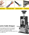Heavy Duty Automatic Wire Stripping Machine For Waste Cables with durable steel rollers for efficient copper separation.