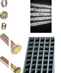 Grade 8 Bolt Nut And Washer Hardware Kit With 1496 Pieces In A Heavy Duty 40 Hole Bin Storage Case Pro Grade For Automotive RV Home Projects And Workshop DIY, showing bolt, nut, washer, and bin.
