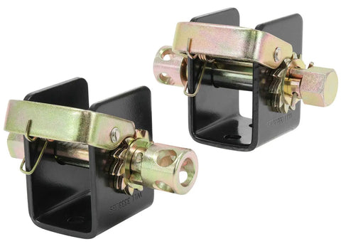 Beefed Up Heavy Duty Lashing Winch Set For 2 Inch Straps Left And Right Bolt On Or Weld On Track Tie Down Tow Dolly For Truck Flatbed Use 3333 Lbs Working Load Limit 10000 Lbs Breaking Strength Black, 2-pack