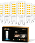 Pack of 6 G9 Led Bulbs 4W Chandelier Light Bulbs 40W Halogen Equivalent 3000K Soft White Brighten Your Home Bi Pin Base Non Dimmable