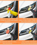 Step-by-step use of 3 Inch Sanding Discs Kit With 800 1000 2000 3000 5000 Grits Silicon Carbide on car headlight restoration.