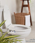 Elongated Comfort Fit Toilet Seat With Slow Close, Quick Release Hinges, Non Slip Bumpers, And Easy Install, Durable Plastic White Upgrade