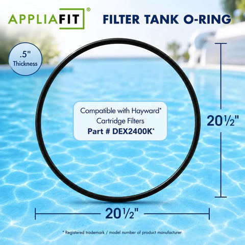 Tank O Ring Replacement For Pool Filters That Fits DEX2400K Micro Clear DE Pro Grid DE And Swim Clear Filters 1 Pack Durable Seal For DE Filter Housings, black 20.5 in