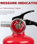 Pressure gauge on Water Based 2.5 Lb Kitchen Fire Extinguisher UL Rated 1A 10B C 2 Pack For Home Car Vehicle RV Multipurpose