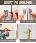 Installation process of 6 Pack Sliding Door Lock Set 2 Inch Drop In Loop Latch for Sliding Glass Patio Doors French Doors and Storm Doors