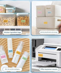 800 Piece Color Coded Adhesive Labels for School Office Kitchen and Food Storage Labeling Set Durable Humidity Resistant Stickers in Assorted Colors 2.5x1.5 Cm on storage containers