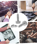 Rock Solid 2 Pack Stainless Steel Retractable Spring Plunger Pins With Knurled Grip And Dead Simple Locking Feature For Furniture And DIY Workshop Fixtures in use during repair tasks.