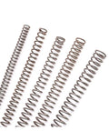 Assorted DIY Stainless Steel Compression Springs Kit 304 Grade, 0.8 to 1.0mm Dia, 305mm Length, 5-piece set, top view.
