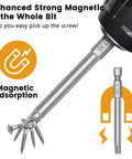 Close-up of 14 Piece Security Torx Bit Set With Tamper Proof Bits T4 To T40 3 Inch Long S2 Steel for Impact Drivers and Drills