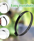 Four Piece Two Point Five Inch Hose Clamp Set With Adjustable Range 40 To 64 mm Stainless Steel Duct And Fuel Line Clamps