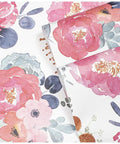 White Watercolor Peony Peel And Stick Wallpaper For Nursery And Bedroom Removable Vinyl Contact Paper Pink And Green Floral For Cozy Vibe Accent Wall 17.3in By 32.8ft featuring pink peonies and green leaves pattern