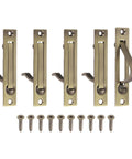 Five Pack Pocket Door Handles 304 Stainless Steel Edge Pulls Bronze Finish Includes Screws 44mm Length 87mm Hole Spacing