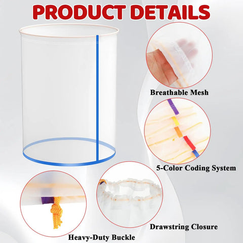 Five Pack 5 Gallon All Mesh Filter Bags Set For Hydroponics And Industrial Use Reusable Nylon with details.