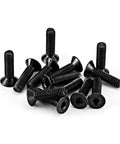 4mm X 16mm Flat Head Hex Socket Cap Screws Pro Grade 0.7mm Pitch 10.9 Alloy Steel Black Oxide Countersunk Machine Screws Fully Threaded