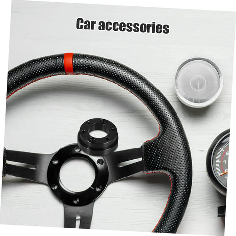 Racing Car Steering Wheel Adapter Plate Easy Install Built Tough Wheel Riser with durable steel, shown with car accessories
