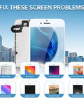 iPhone 7 Plus Screen Replacement Kit With Full Front Assembly Including Home Button Front Camera Ear Speaker Earpiece Frame