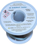 63 37 Solder Wire Sn63Pb37 Flux Core 1 Pound Spool With 44 Rosin Flux label details for electronics assembly and repairs.