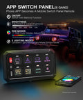 Eight Gang Switch Panel For Cars Trucks Jeeps SUVs Boats And Marine Use With Waterproof Box Wireless Smartphone Control