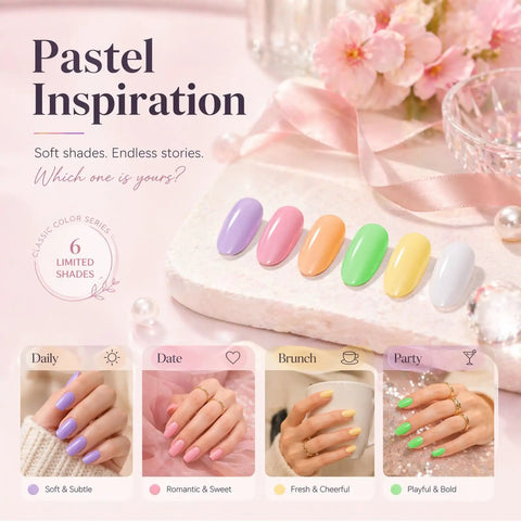 Airbrush Gel Nail Polish Set With 6 Vibrant Colors For Nails Non Dilution Formula 15ml Bottles Non Acetone Fine Mist Spray