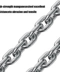 Heavy Duty 2200 Lbs Vertical Drum Lifter With Double Chains For Metal Barrels, Strong Alloy Steel Hoist Sling close-up of durable steel chain