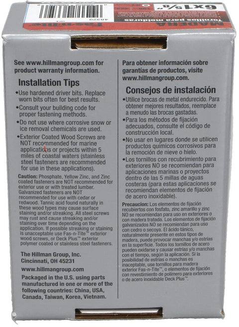 Slick Black Trim Screws 0.625 Inches With Square Drive And Sneaky Low Profile Head packaging with installation tips visible.