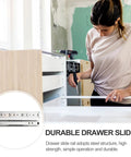Drawer Slides 10 Inch Three Section Track Rails Side Mount Silver Set Of 2 For Cabinets Dressers And Closets mounted