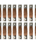 Heavy Duty Flexible Copper Braided Bus Bar For Diy LifePo4 Battery Packs, 96mm links with 6mm holes for low resistance connections.