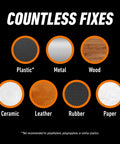 Ultimate Clear Super Glue 15 Grams compatible with plastic, metal, wood, ceramic, leather, rubber, paper surfaces.