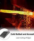 Glowing steel blank during cooling process, Eight Pack 1095 High Carbon Steel Blanks 12 Inch By 1.5 Inch By 0.12 Inch For Knife Making