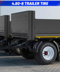 2 Pack 4.80-8 Trailer Tires on 8 Inch Rims with Cargo Trailer Rear View