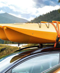 Heavy Duty Ratchet Tie Down Straps 8 Pack 15 Ft Each 500 Lb Load Capacity 1500 Lb Break Strength Cargo Straps For Moving Appliances Motorcycles And Gear Orange securing canoes on car roof