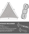 Triangle Shade Sail 14 Foot By 14 Foot By 14 Foot Dark Grey Outdoor Canopy Breathable UV Blocking for Patio
