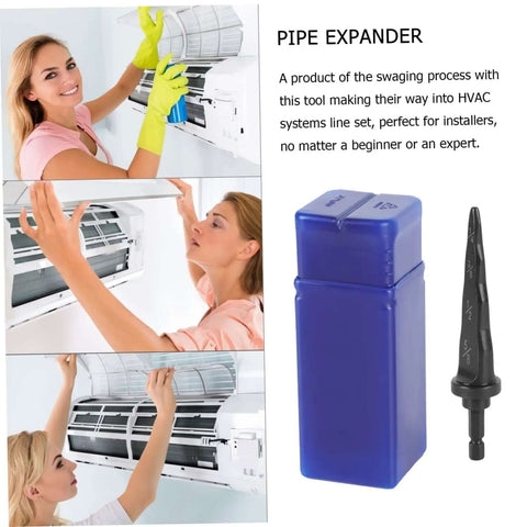 Electric Tube Expander With Hexagonal Handle For HVAC Copper Pipes Manual And Drill Compatible Swaging Tool in use