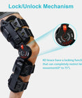 Hinged Knee Brace For ACL MCL PCL And Arthritis Post Op Support With Comfort First Design Soft Breathable Lining Cushioned Padding Adjustable Straps For A Secure All Day Fit Built Tough Aluminum Hinges For Real Stability, lock mechanism, 0°-75°