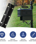 Mailbox Door Hinge Replacement With Size 6 Screw Holes, Heavy Duty Steel, Rust Resistant Matte Finish shown with installed mailbox