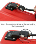 Connector detail on 3 Gallon Outboard Fuel Transfer Tank With Fuel Line, Grab N Go Portable Boat Fuel Kit Universal Compatibility, 12L Capacity