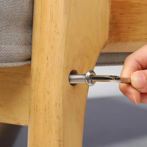 Using Kickass 1/4-20 X 2-1/2 Flat Head Hex Socket Cap Screws, 25 Pack 304 Stainless Steel for securing furniture.