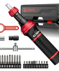 Torque Screwdriver Set, 24-Piece, Pro-Grade With 10 To 70 Inch-Pounds Range shown with bits and T-bar handle