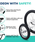 20 Inch Adaptive Training Wheel Bicycle For Beginners With Proportioned Frame Lighter Build And Smaller Grips For Easy Ground Reach And Confidence On Two Wheels Ideal For Teens And Young Adults Learning To Ride infographic with bike features