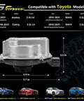 Direct Swap Electric Coolant Water Pump Keep Your Daily Runner Frost Free For 2018 To 2023 Toyota Camry RAV4 Avalon Highlander Sienna Venza And Lexus ES NX 2.5L L4 Gas Engine No Sweat Replacement, side view with dimensions.