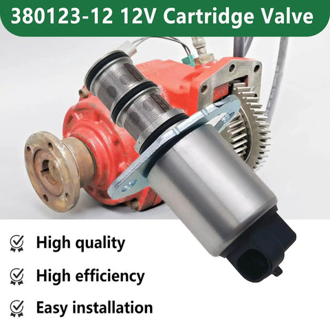 12V Hydraulic Cartridge Solenoid Valve For Chelsea 277 Series PTO Replaces 38012312 with stainless steel body