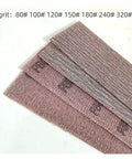 Hot 70X420mm Rectangular Dry Sanding Mesh Paper With Back Flocking For Car Putty Board Smoothing in assorted grit layers.
